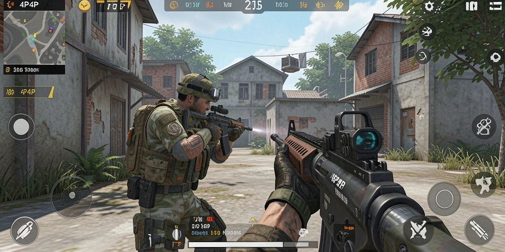Tangkapan layar menampilkan aksi mendebarkan dalam gameplay FPS.