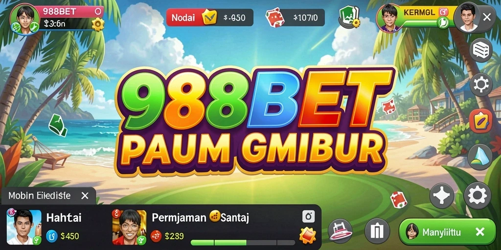 Tampilan gameplay 988BET yang cerah dan menghibur.
