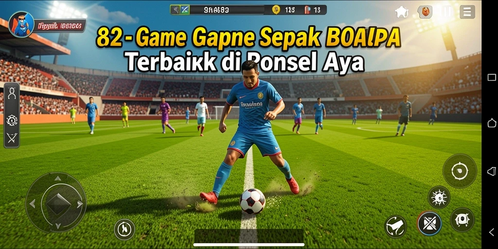 Screenshot menampilkan aksi intens dalam pertandingan sepak bola.