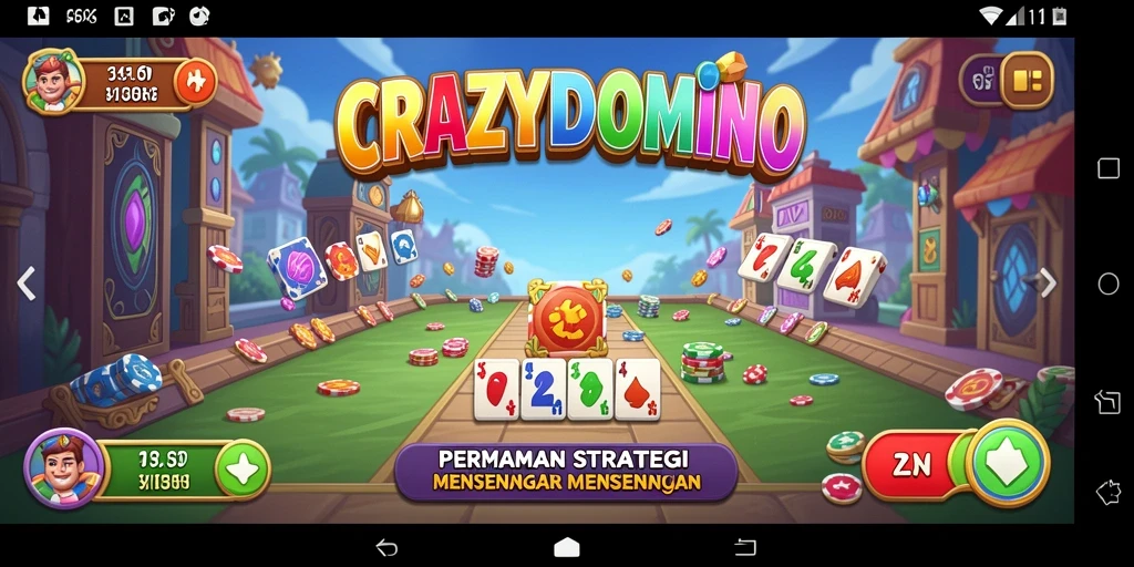 Tampilan gameplay seru dan penuh strategi di CRAZYDOMINO.