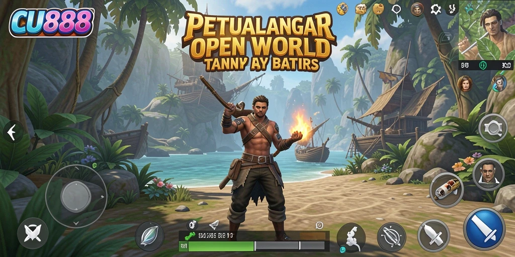 Screenshot gameplay menunjukkan petualangan luas dalam <strong>CU888</strong>.