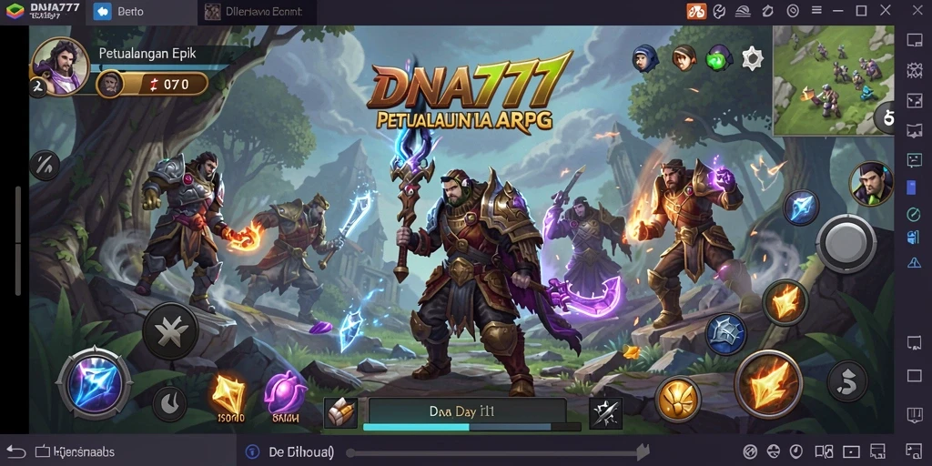 Tampilan gameplay yang menarik dan penuh aksi di DNA777.
