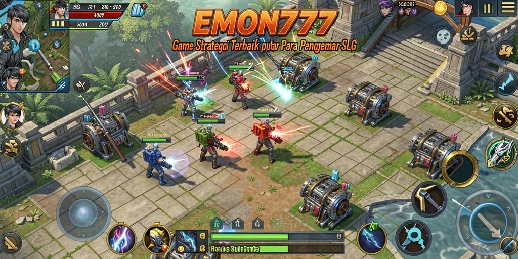 Tampilan gameplay EMON777 yang menegangkan dan strategis.