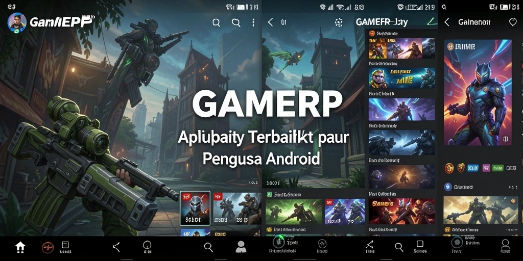 Tampilan antarmuka GAMERP yang bersih dan sederhana.