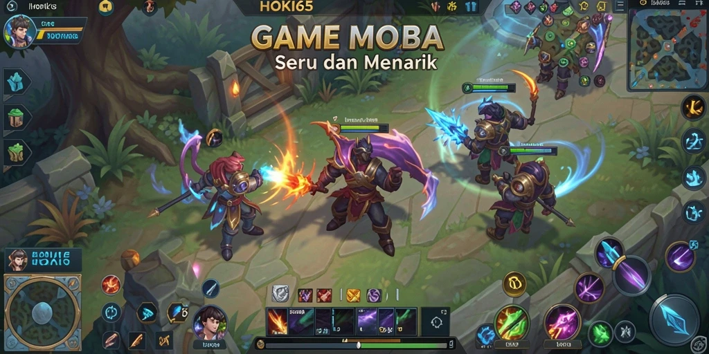 Gameplay seru HOKI65 dengan pertarungan antar tim.