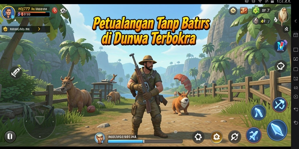 Gameplay HQ777 yang menakjubkan dalam dunia terbuka.