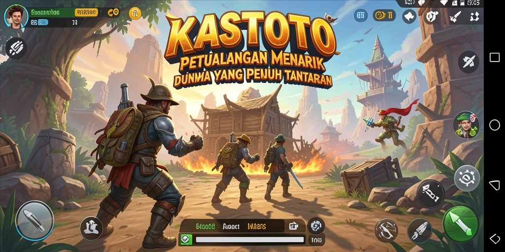 Screenshot KASTOTO menampilkan serunya petualangan di hutan misterius.