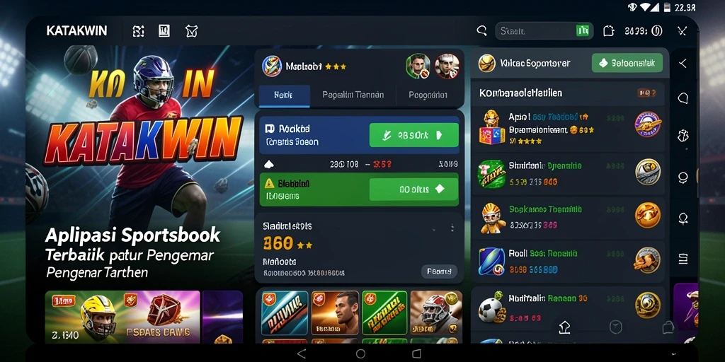 Screenshot gameplay KATAKWIN yang menampilkan taruhan langsung.