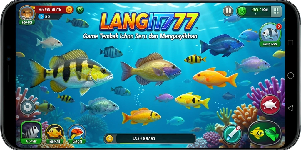 Gameplay LANGIT777 yang seru dengan berbagai ikan yang menunggu untuk ditangkap.