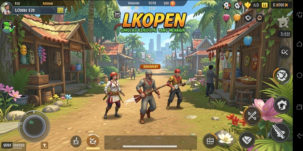 Tangkapan layar menunjukkan karakter utama dalam gameplay LKOPEN yang realistis.