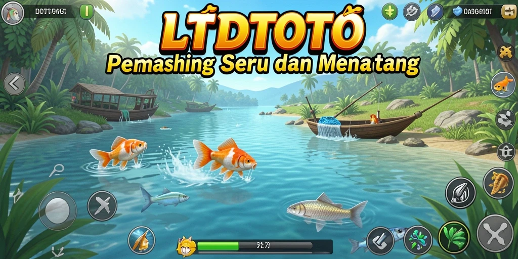 Tampilan gameplay LTDTOTO yang menarik saat memancing.