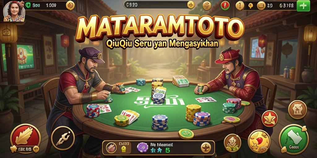 Screenshot gameplay MATARAMTOTO yang menampilkan serunya permainan QiuQiu.