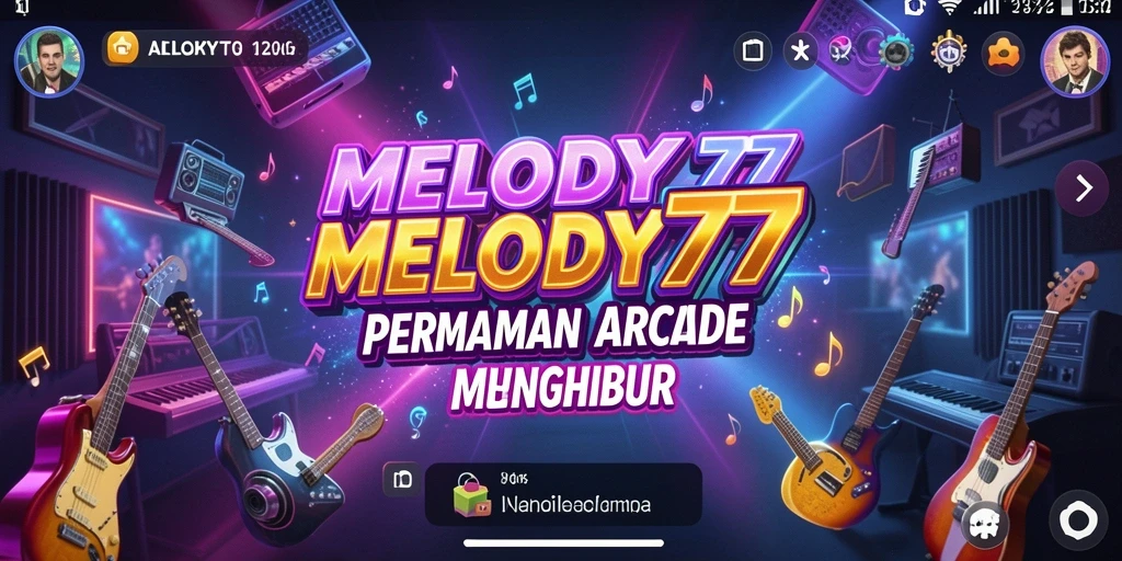 Tampilan gameplay MELODY77 yang seru dan penuh warna.