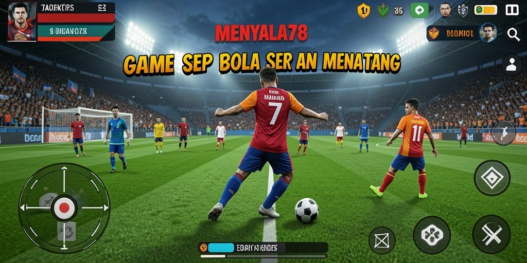 Tampilan gameplay menarik dari MENYALA78 dengan aksi sepak bola yang mendebarkan.