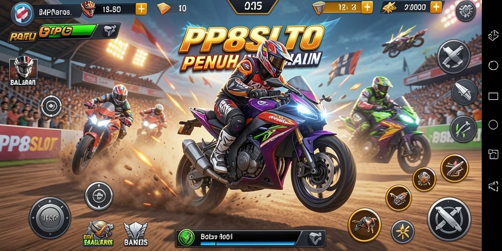 Gameplay seru balapan motor di PP8SLOT.