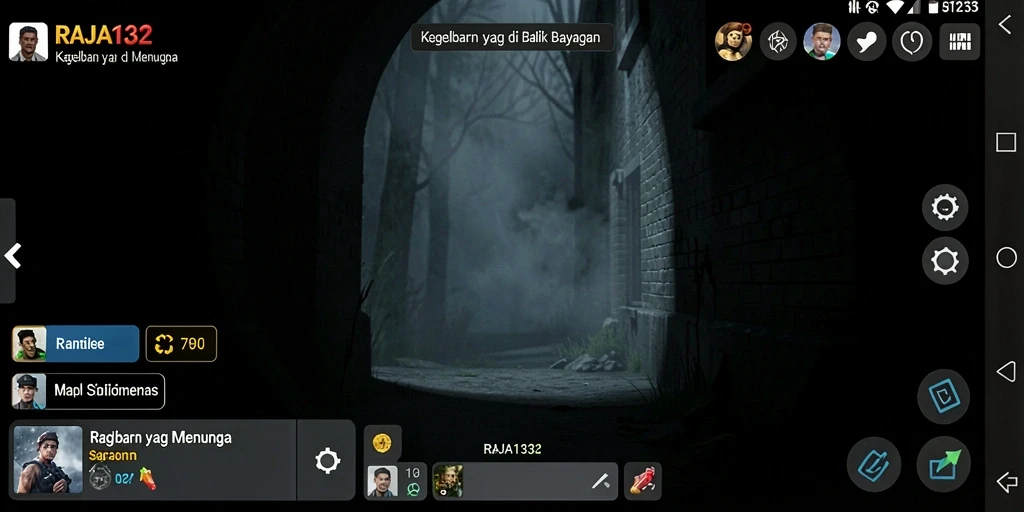 Screenshot menampilkan gameplay seram RAJA132 yang menegangkan.