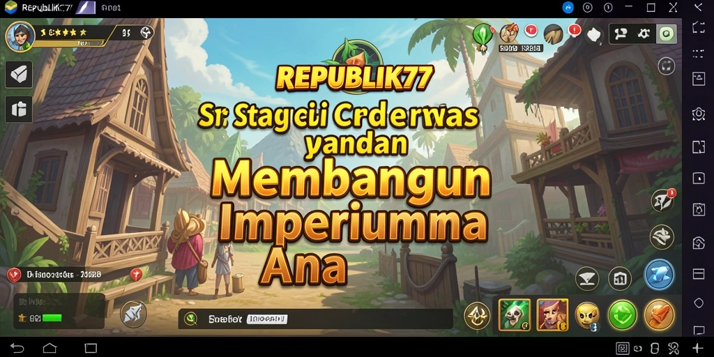 Screenshot menampilkan pertarungan strategi yang intens dalam REPUBLIK77.