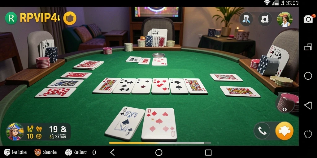 Screenshot gameplay RPVIP4 menampilkan aksi seru Gaple.