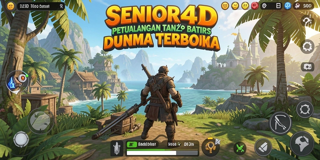 Tampilan menakjubkan dari dunia terbuka SENIOR4D saat menjelajahi.
