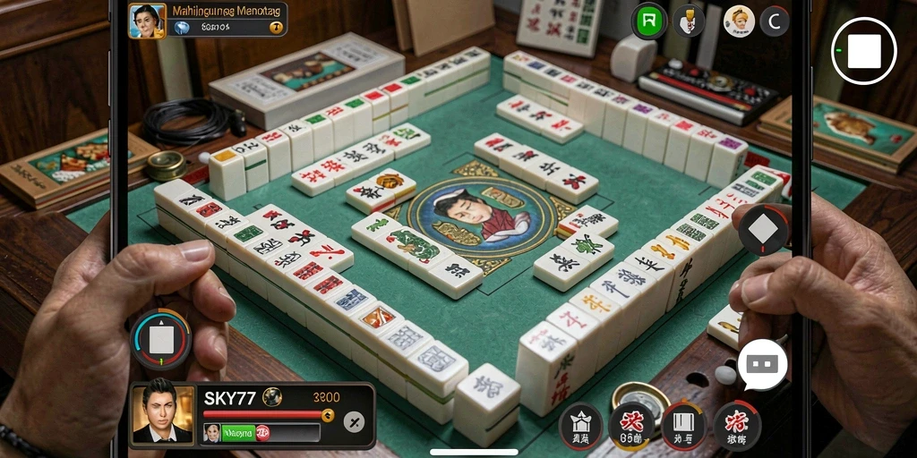 Tampilan menarik dari gameplay <strong>SKY77</strong> dengan elemen <strong>Mahjong</strong> yang menantang.