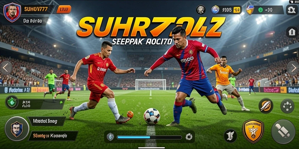 Tampilan aksi seru dalam gameplay sepak bola SUHU777.