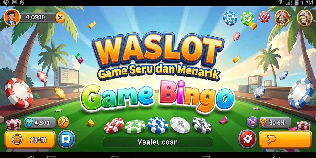 Tampilan gameplay seru di aplikasi Bingo WASLOT.